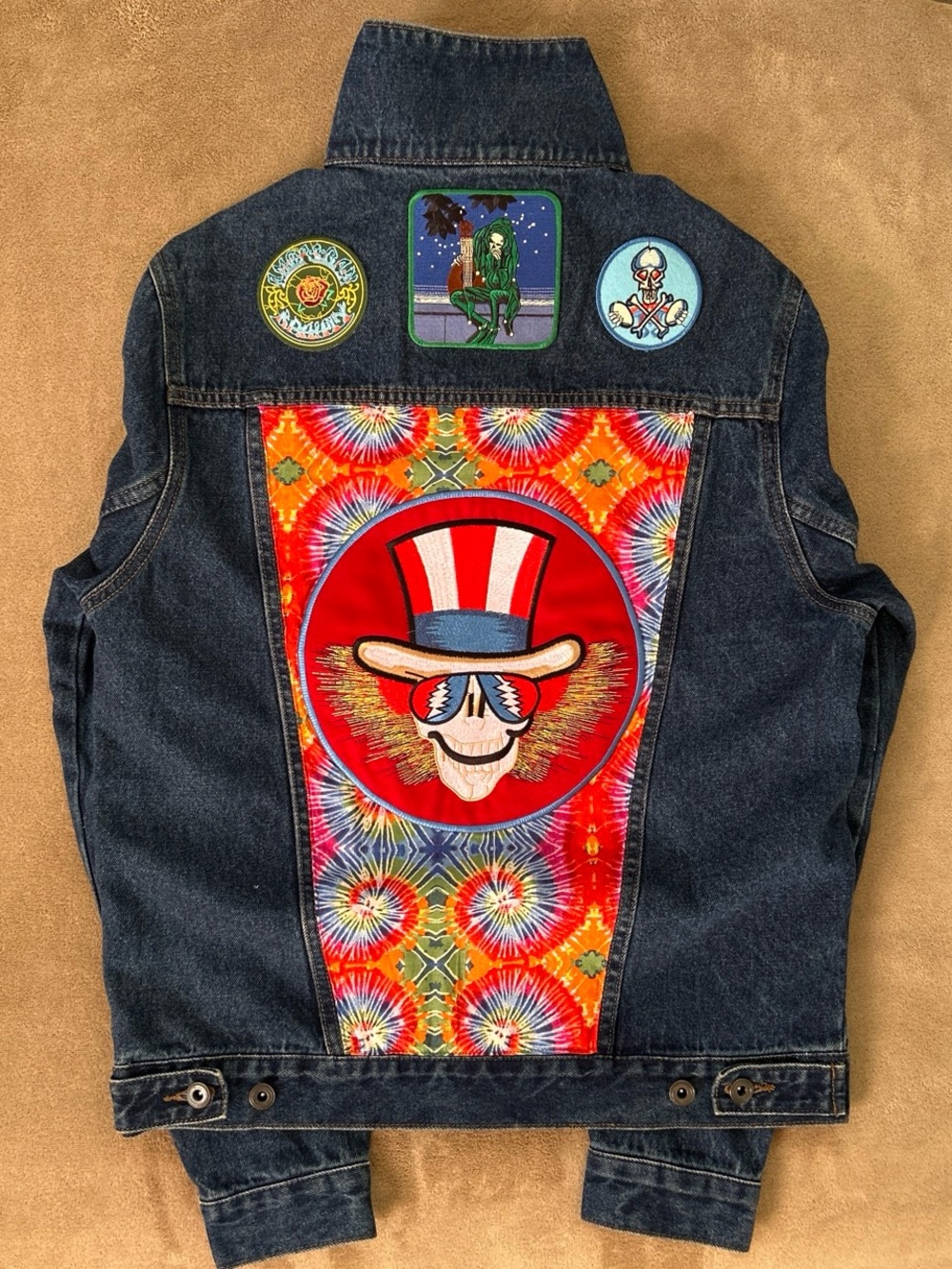 Women’s Size Small Grateful Dead Denim Jacket with Many Patches